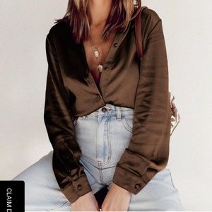 vintage vibes brown shirt